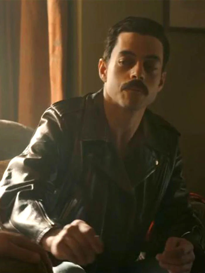 Bohemian Rhapsody Rami Malek Black Leather Jacket Max Jackets