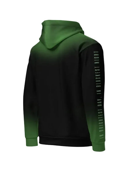 LANTERNS Brightest Day In Blackest Night Black Green Hoodie front view