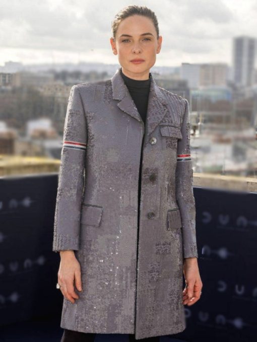 Dune Part Two 2024 Jessica Grey Sequin Coat Max Jackets