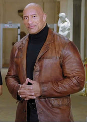 Dwayne Johnson Red Notice Leather Jacket Max Jackets