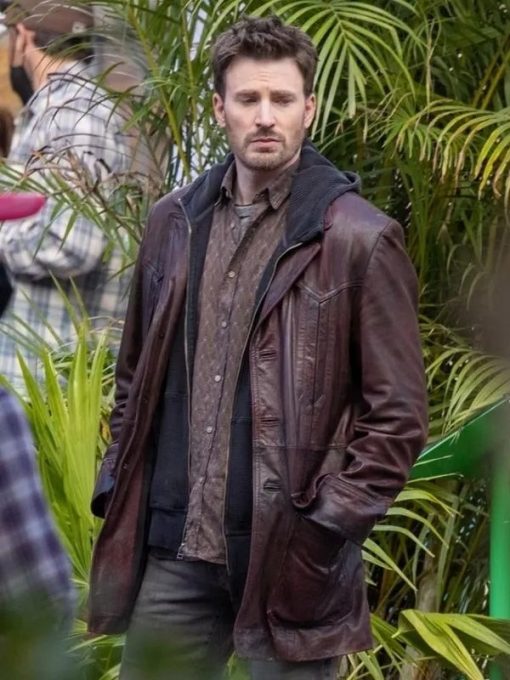 Red One Chris Evans Leather Jacket Max Jackets