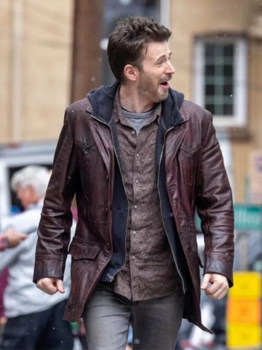 Red One Chris Evans Leather Jacket Max Jackets