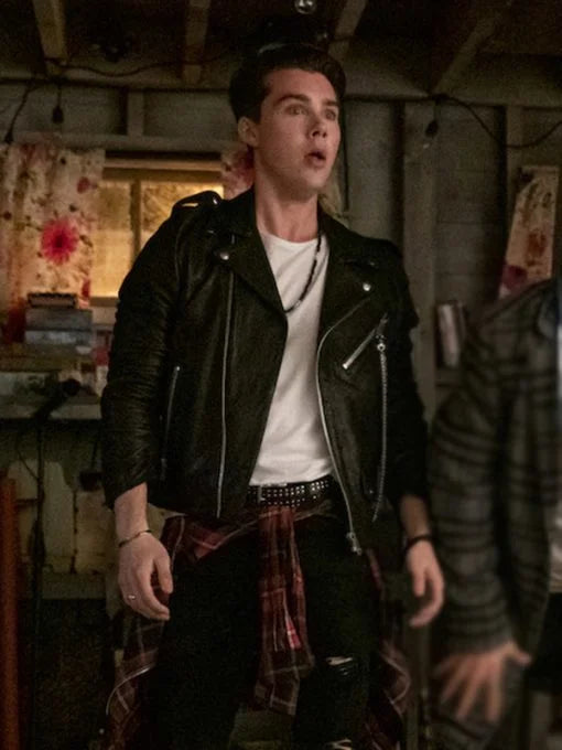 Julie and the Phantoms Jeremy Shada Black Biker Leather Jacket Max Jackets