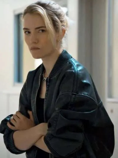Willa Fitzgerald Relay Black Leather Jacket