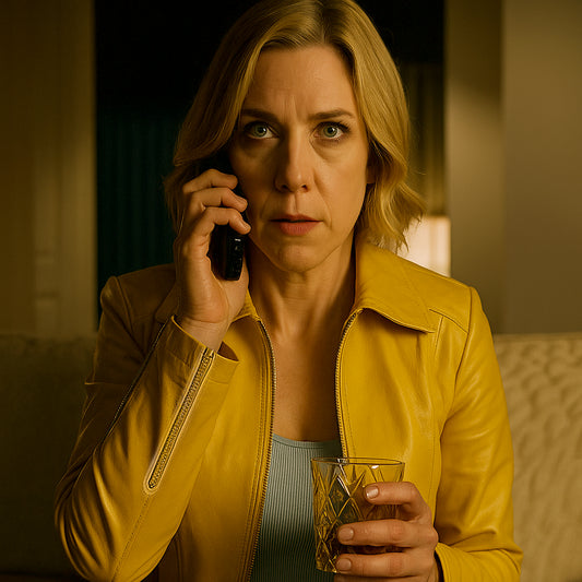 Rhea Seehorn Pluribus Yellow Leather Jacket