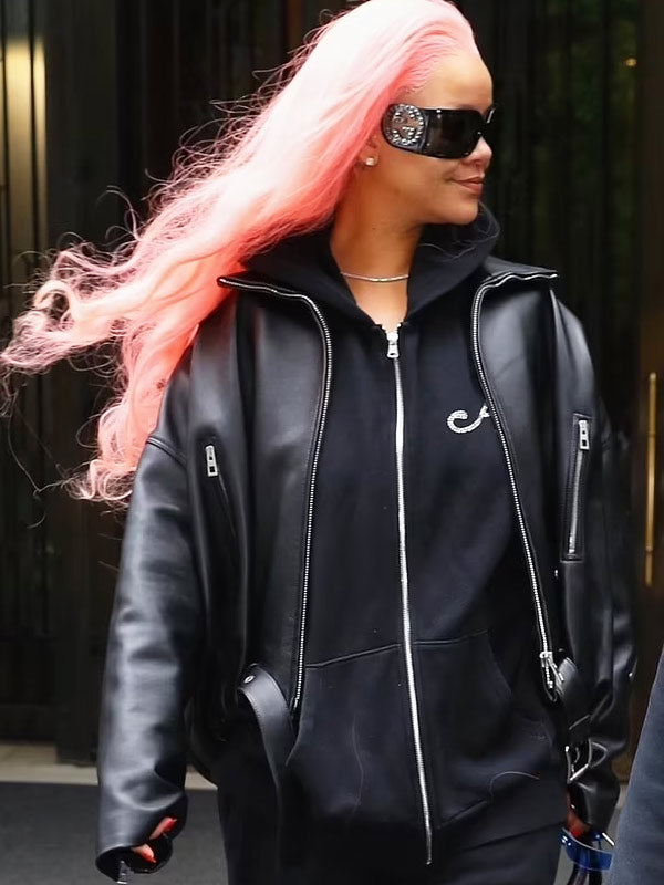 Rihanna NYC Met Gala 2024 Black Jacket Max Jackets