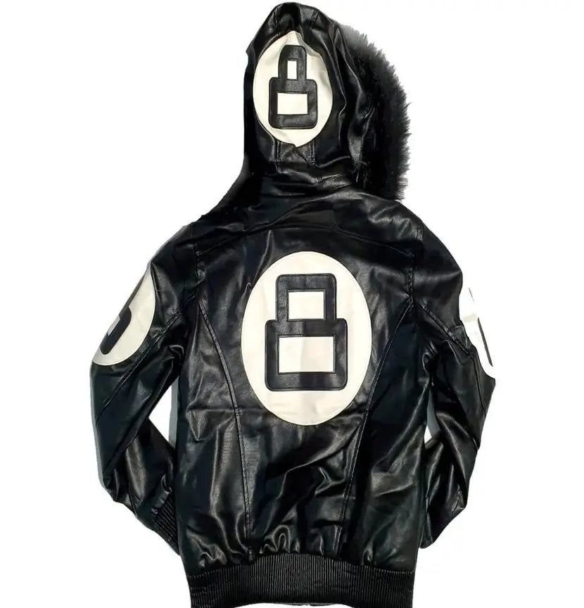 Robert Phillipe Kids Black 8 Ball Leather Jacket Max Jackets