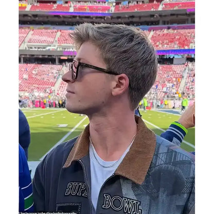 Robert Irwin Super Bowl 2026 Grey Jacket