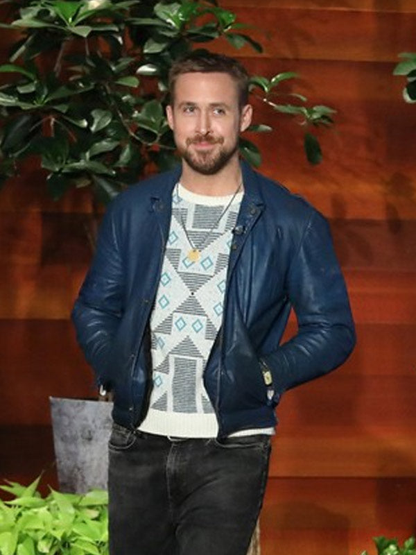 Ryan Gosling Keeps Halloween Decorations Blue Jacket Max Jackets