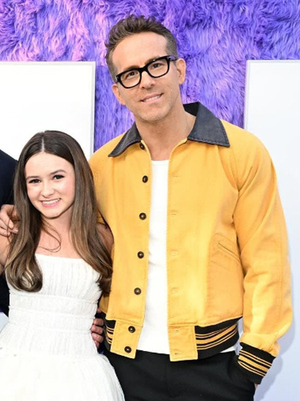Ryan Reynolds IF 2024 Yellow Leather Jacket Max Jackets