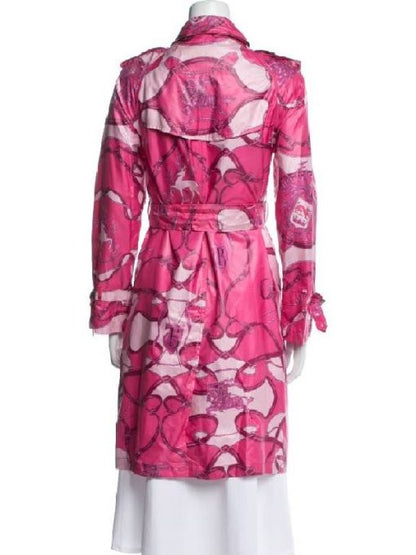 Elle Lexi Minetree Pink Graphic Print Coat