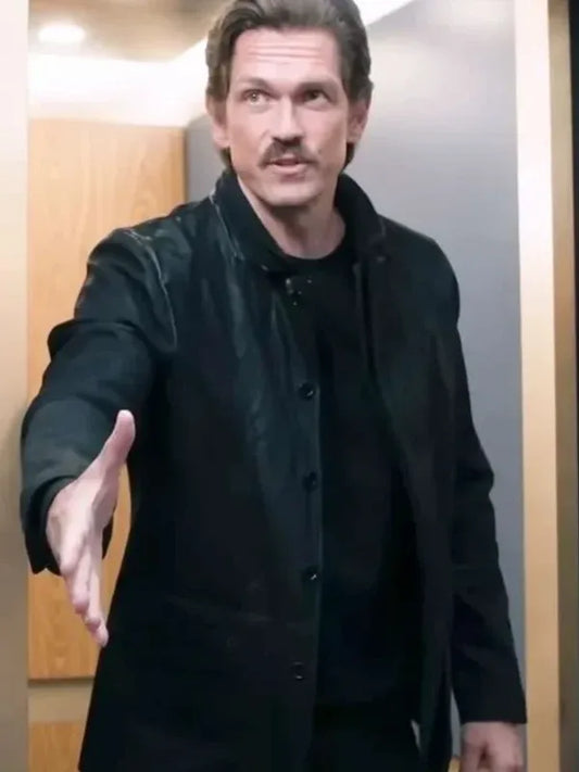 High Potential S02 Steve Howey Black Leather Jacket
