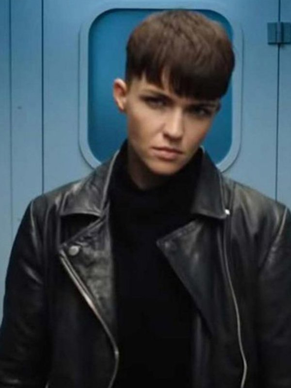 Red Notice Ruby Rose Black Leather Jacket Max Jackets