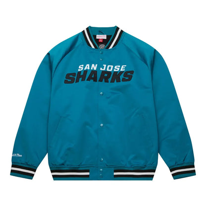 San Jose Sharks Current Logo Sky Blue Varsity Jacket Max Jackets