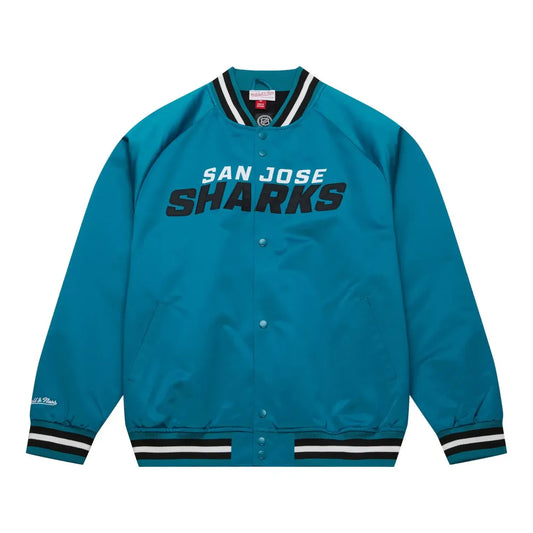 San Jose Sharks Current Logo Sky Blue Varsity Jacket Max Jackets