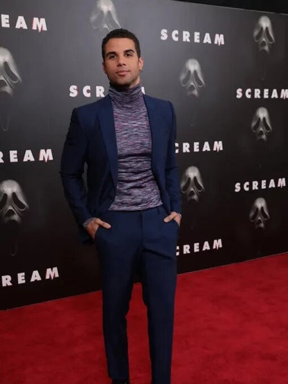 Chad Meeks-Martin Scream Blue Blazer Coat