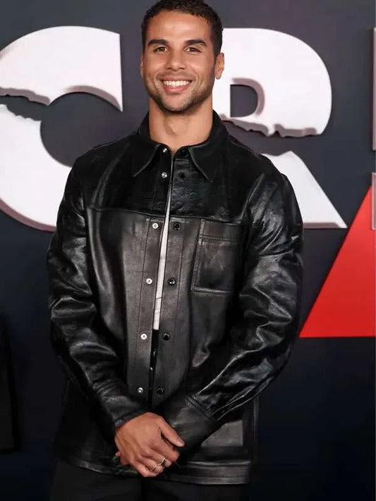Mason Gooding Scream 7 2026  Premiere Leather Jacket