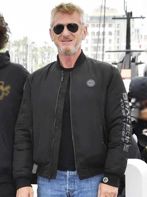 Sean Penn Asphalt City 2024 Black Bomber Jacket Max Jackets