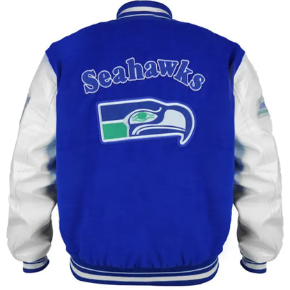 Seattle Seahawks Throwback Blue Varsity Jacket