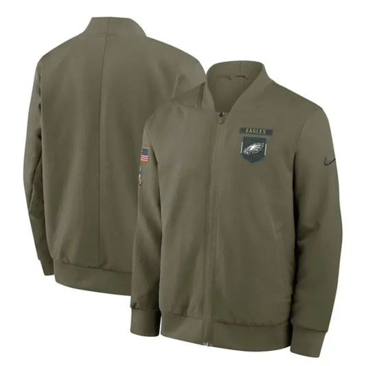 Philadelphia Eagles Salute to Service Bomber Jacket