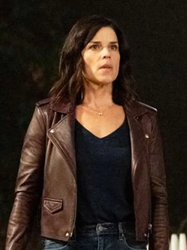Scream Neve Campbell Brown Leather Jacket