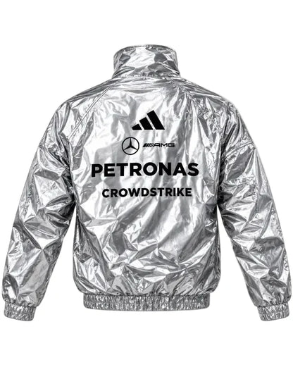 Re-Creation Adidas x Mercedes-AMG Petronas F1 Team metallic silver jacket