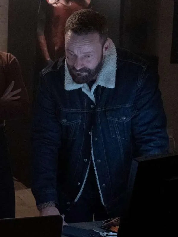 Ryan Robbins Sniper Rogue Mission Shearling Denim Jacket Max Jackets