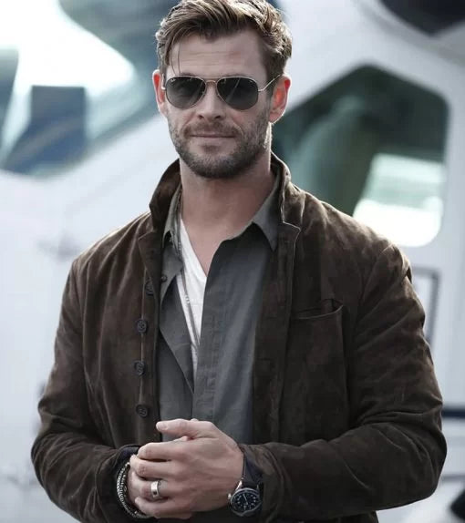 Spiderhead Chris Hemsworth Brown Leather Jacket Max Jackets