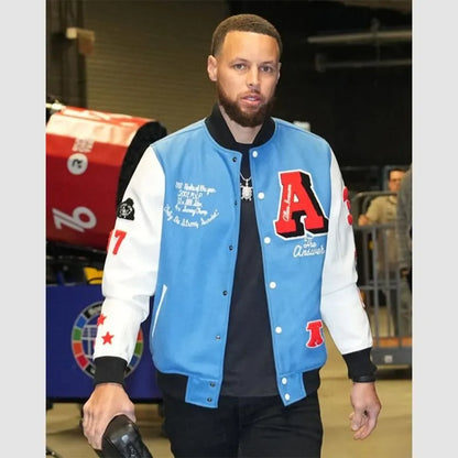 Stephen Curry Allen Iverson Bomber Jacket
