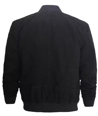 Men's Premium Black Leather Bomber Jacket Max Jackets