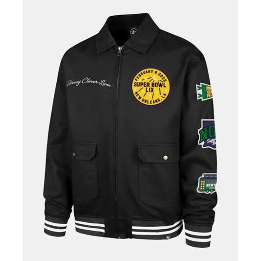 Super Bowl LIX Stoney Clover Lane X 47 Black Jacket