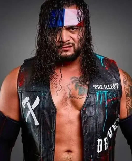 TNA Rebellion 2026 Mike Santana The Illest Black Leather Vest