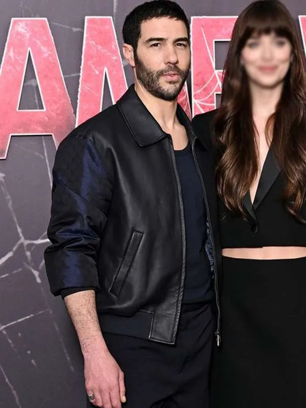 Tahar Rahim Madame Web Premiere Leather Jacket Max Jackets