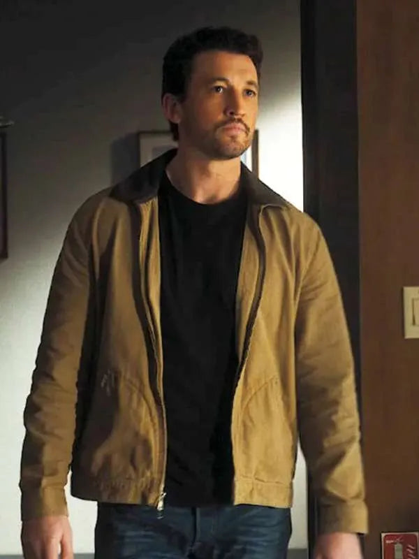 Miles Teller The Gorge 2025 Brown Jacket Max Jackets
