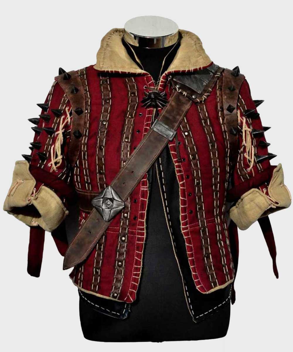 The Witcher S03 Eskel Red Jeans Jacket | Max Jackets – Max Jackets