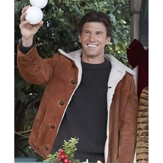 The Mistletoe Secret Christopher Russell Shearling Jacket