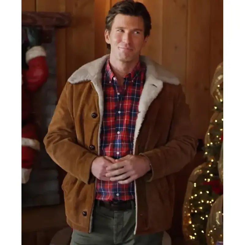 The Mistletoe Secret Christopher Russell Shearling Jacket