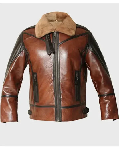 Thompson Distressed Shearling Aviator SF Jacket Max Jackets