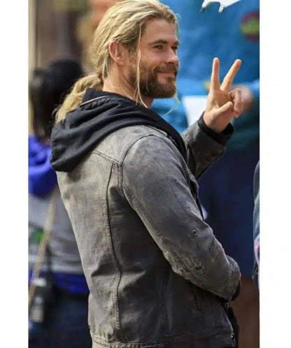 Thor Ragnarok Chris Hemsworth Jacket With Hoodie Max Jackets