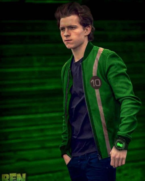 Tom Holland Ben 10 Jacket | Ben 10 Green Bomber Jacket Max Jackets