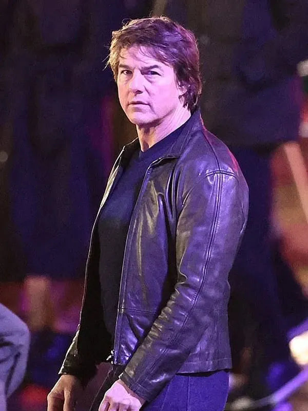 Tom Cruise Mission Impossible 8 2025 Black Leather Jacket Max Jackets