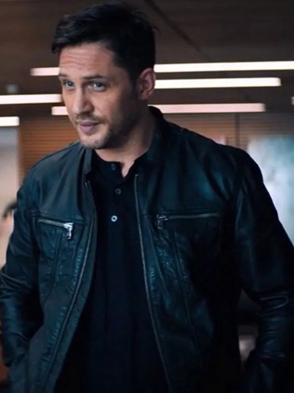 Tom Hardy Venom Black Leather Jacket Max Jackets