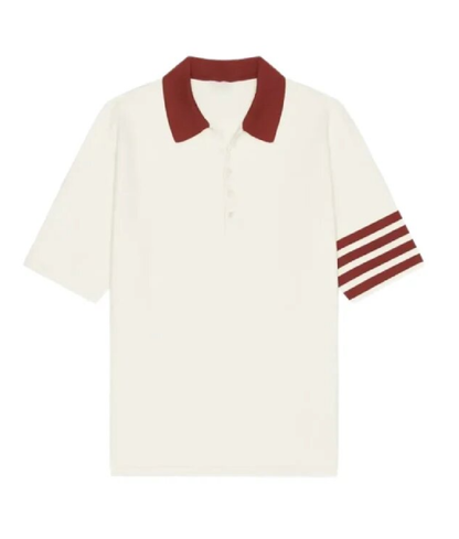 Travis Kelce Stripe Sleeve Polo Shirt