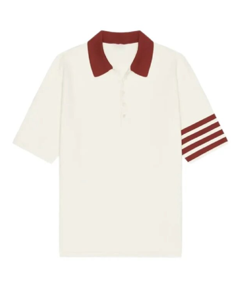 Travis Kelce Stripe Sleeve Polo Shirt