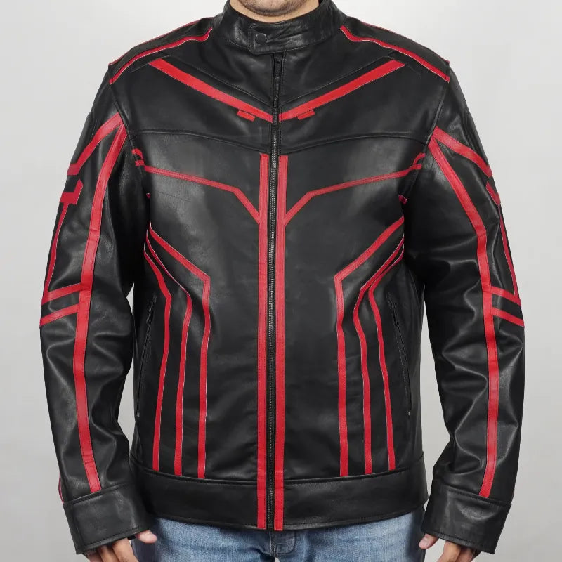 Tron Ares Jared Leto Black Leather Costume Jacket