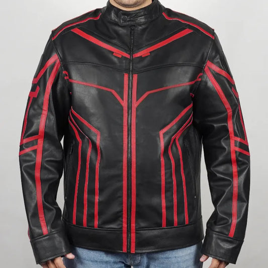 Tron Ares Jared Leto Black Leather Costume Jacket