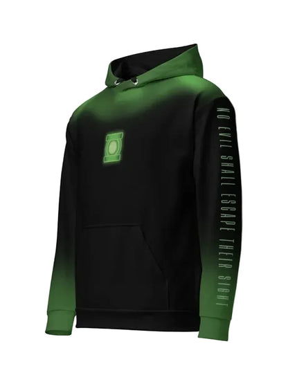 LANTERNS Brightest Day In Blackest Night Black Green Hoodie front view