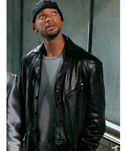 Will Smith Detective Del Spooner Robot Leather Jacket Max Jackets