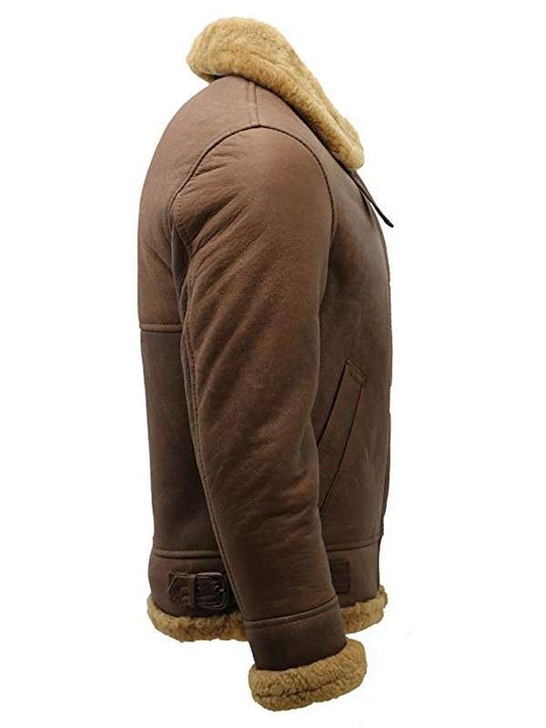 WWII Flight Aviator Bomber Shearling Jacket Max Jackets