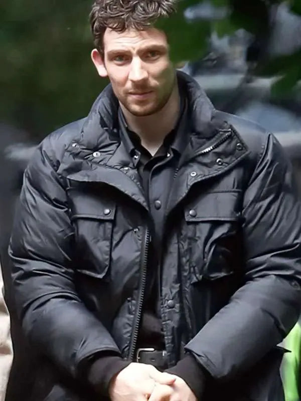 Josh O’Connor Wake Up Dead Man Black Puffer Jacket Max Jackets